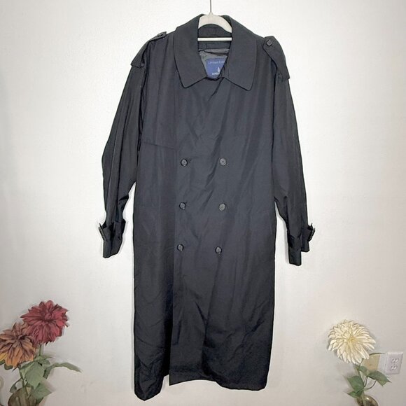 London Fog Coat 44 L Trench Coat Double Breasted Removable Lining Heavy Duty - Picture 1 of 6